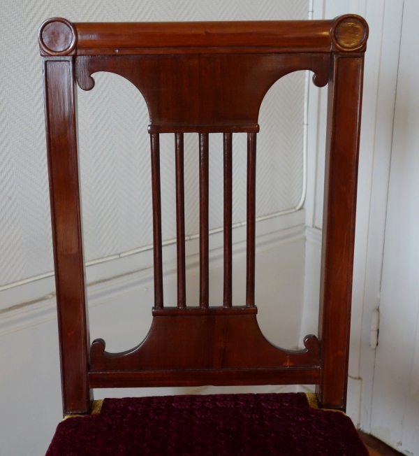 Jacob Desmalter : pair of Empire mahogany chairs, early 19th century circa 1810