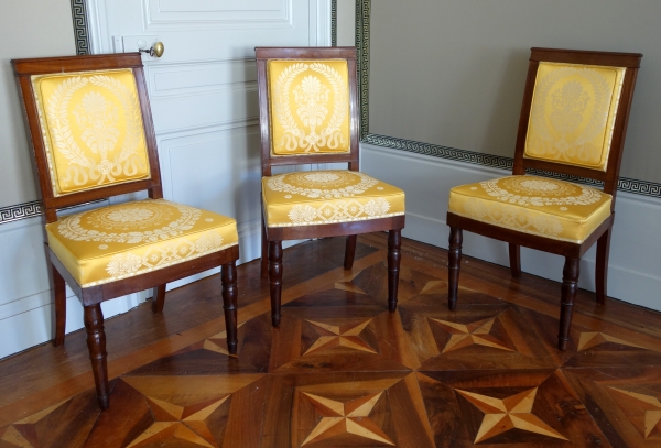 Jacob Desmalter : pair of Empire mahogany chairs - stamped