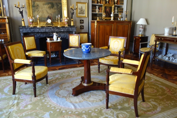 Jacob Desmalter : pair of Empire mahogany chairs - stamped