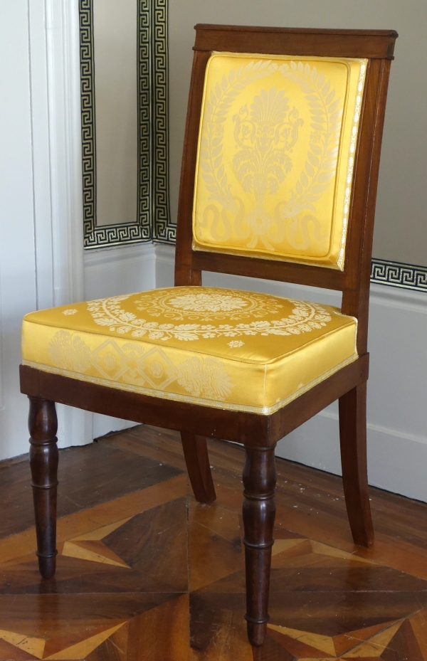 Jacob Desmalter : pair of Empire mahogany chairs - stamped