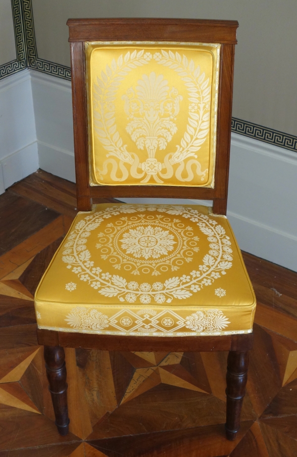 Jacob Desmalter : pair of Empire mahogany chairs - stamped