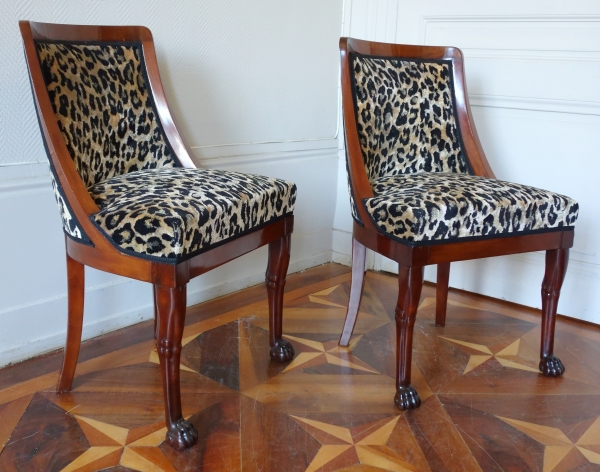 Jacob Freres : pair of Empire mahogany chairs, early 19th century circa 1803 - 1805