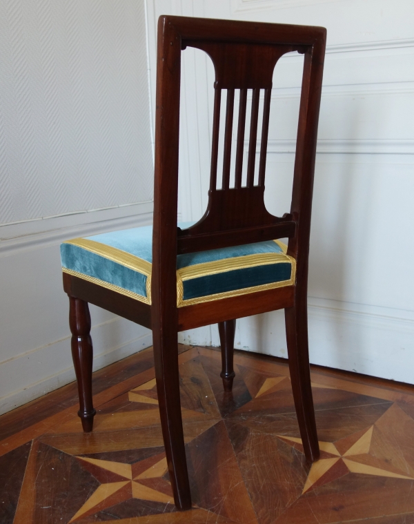 Paire de chaises par Jacob pour Louis Philippe au Chateau de Bizy - estampilles et marques au feu