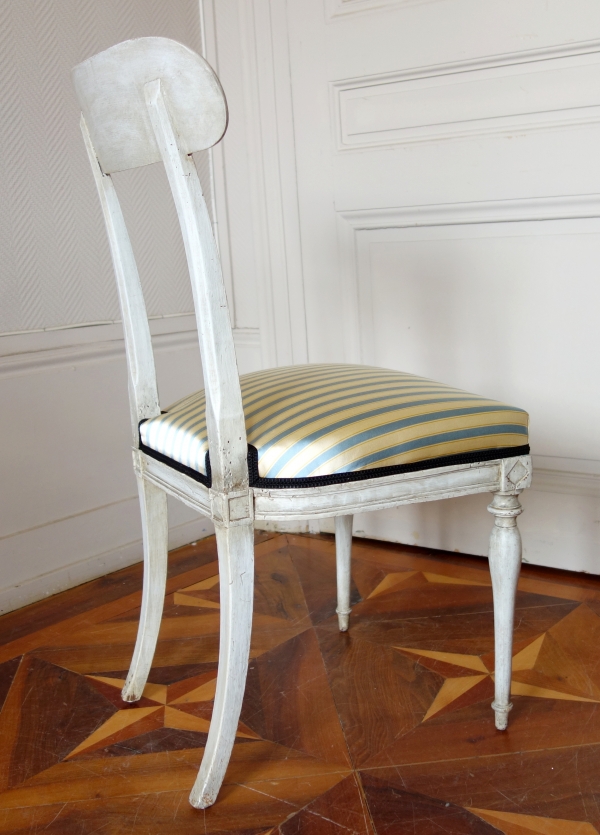 Pair of lacquered chairs in the taste of Jacob, late 18th century