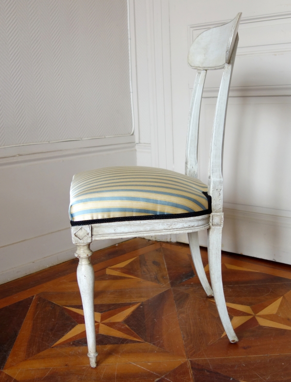 Pair of lacquered chairs in the taste of Jacob, late 18th century