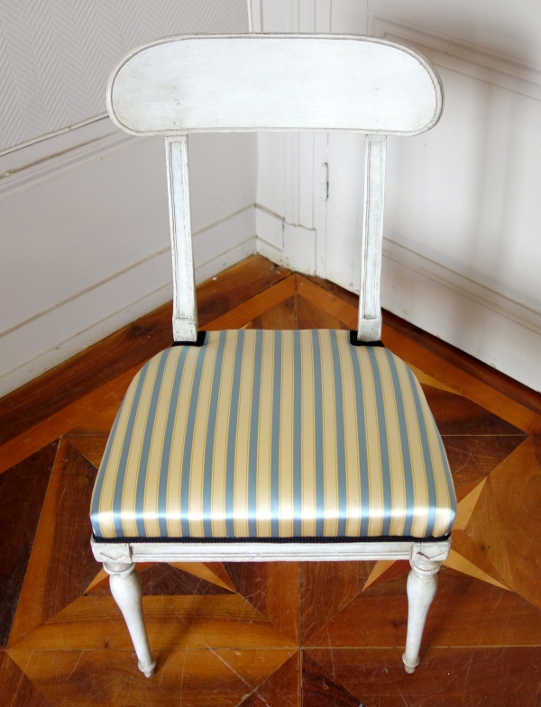 Pair of lacquered chairs in the taste of Jacob, late 18th century