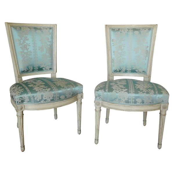 Pair of Louis XVI chairs, late 18th century, likely to be a Georges Jacob work