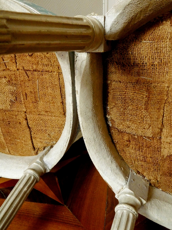 Pair of Louis XVI chairs, late 18th century, likely to be a Georges Jacob work