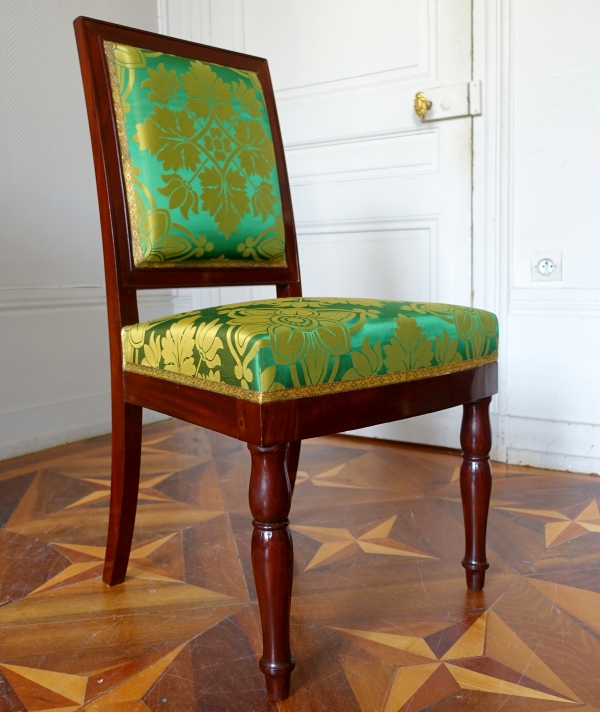 Jacob : pair of Empire mahogany chairs - Chateau d'Eu - stamped