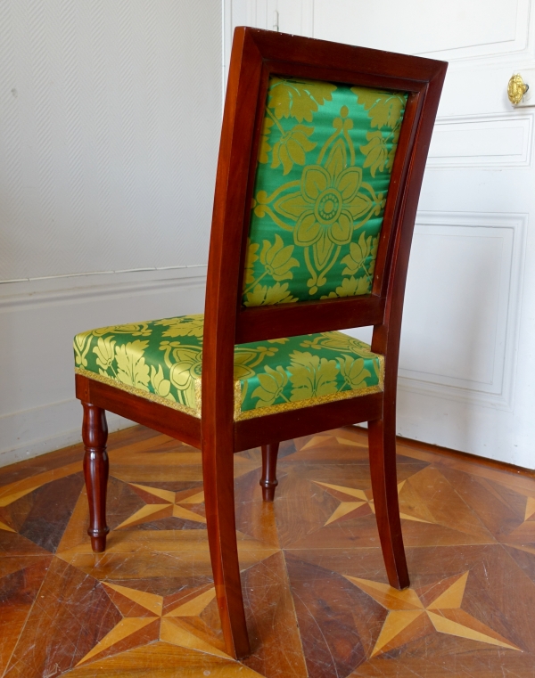 Jacob : pair of Empire mahogany chairs - Chateau d'Eu - stamped