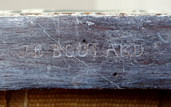 Pair of a la Reine armchairs stamped JB Boulard - Louis XVI production, 18th century