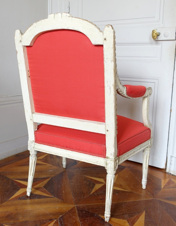 Adrien-Pierre Dupain : paire de fauteuils à la reine d'époque Louis XVI - estampillés