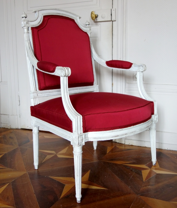 Paire de fauteuils à la Reine d'époque Louis XVI vers 1788-90