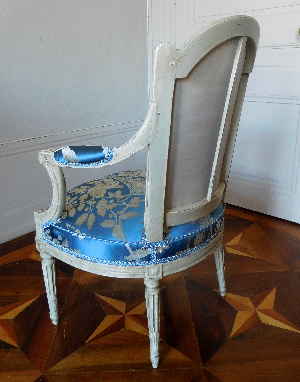 Claude Sene : pair of Louis XVI cabriolet armchairs stamped, 18th century