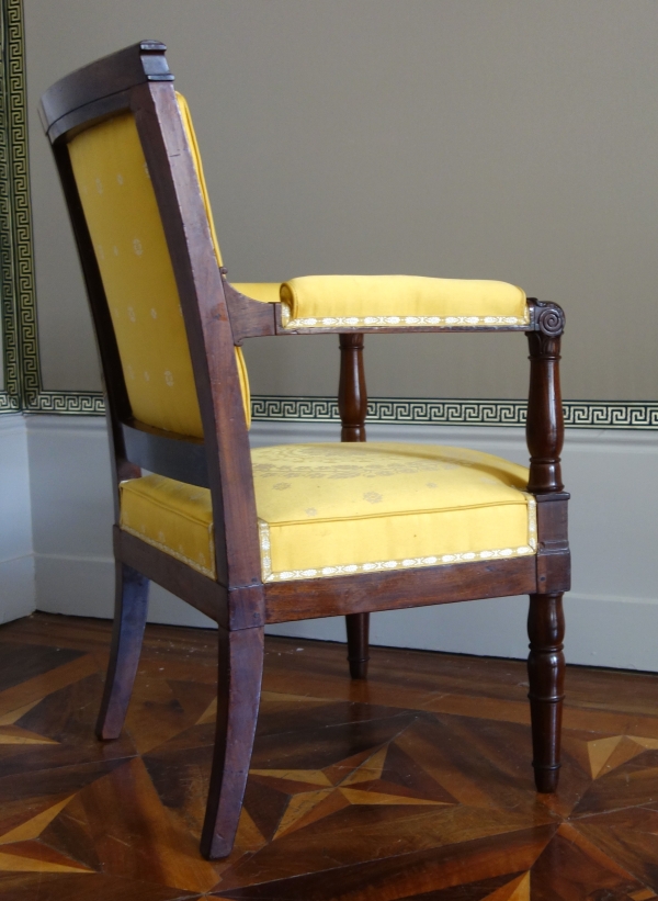 Jacob Desmalter : paire de fauteuils d'époque Empire en acajou - estampillés