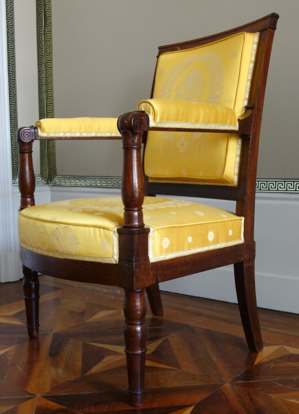Jacob Desmalter : paire de fauteuils d'époque Empire en acajou - estampillés