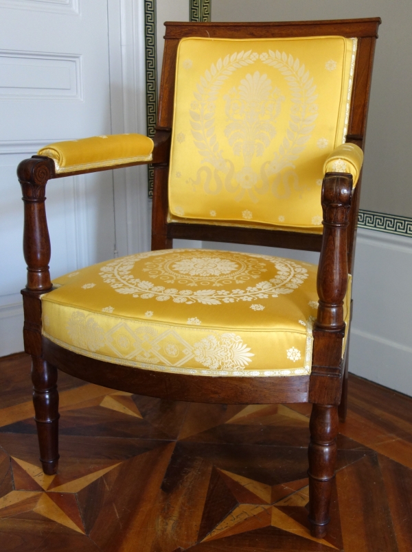 Jacob Desmalter : paire de fauteuils d'époque Empire en acajou - estampillés