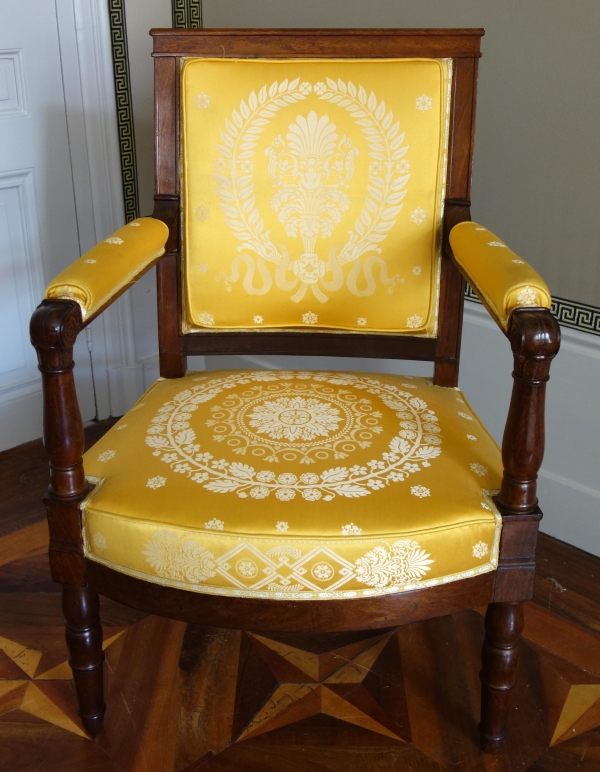Jacob Desmalter : paire de fauteuils d'époque Empire en acajou - estampillés