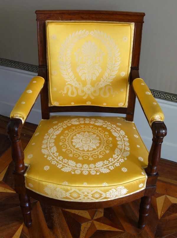 Jacob Desmalter : paire de fauteuils d'époque Empire en acajou - estampillés