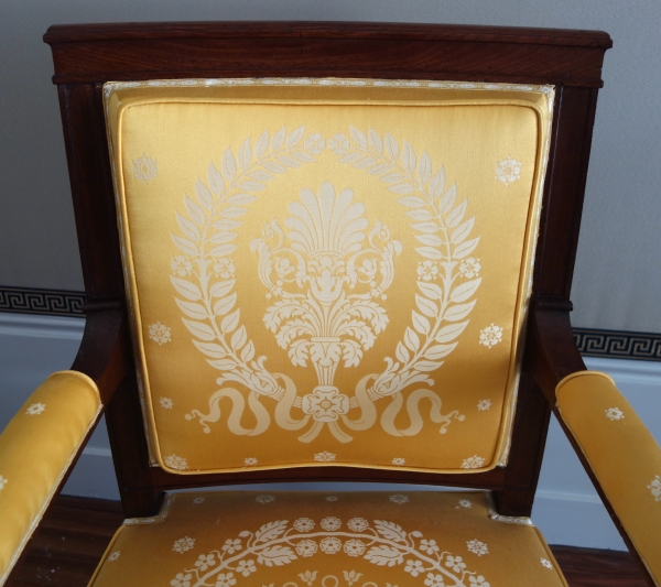 Jacob Desmalter : paire de fauteuils d'époque Empire en acajou - estampillés