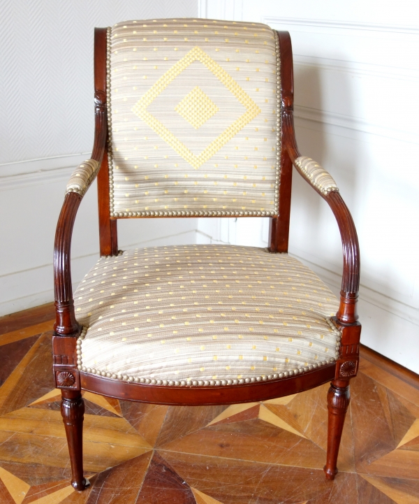 Pair of late 18th century mahogany armchairs attributed to Jacob