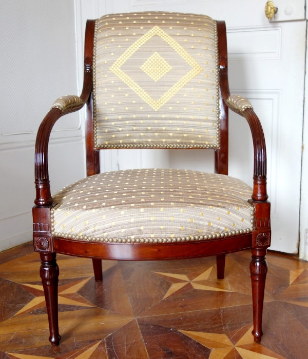 Pair of late 18th century mahogany armchairs attributed to Jacob