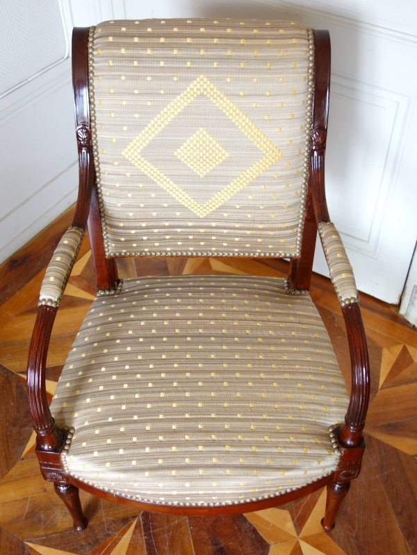 Pair of late 18th century mahogany armchairs attributed to Jacob