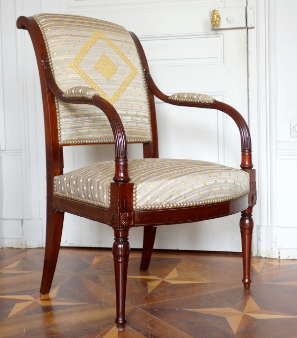 Pair of late 18th century mahogany armchairs attributed to Jacob