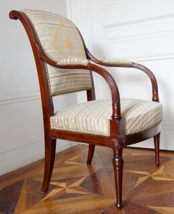 Pair of late 18th century mahogany armchairs attributed to Jacob