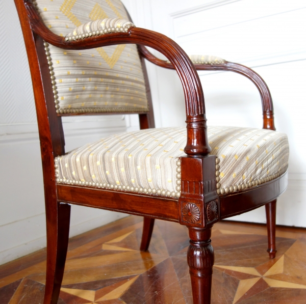 Pair of late 18th century mahogany armchairs attributed to Jacob