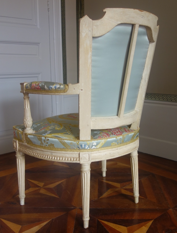Paul-François Jean : paire de fauteuils cabriolets d'époque Louis XVI estampillés