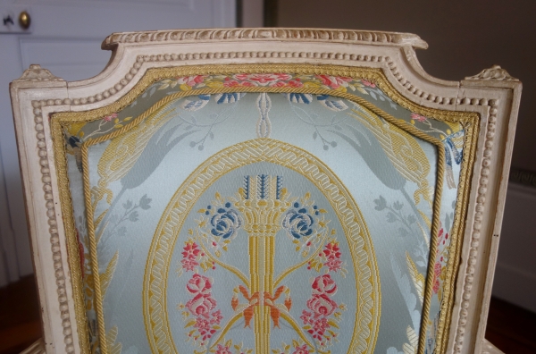 Paul-François Jean : paire de fauteuils cabriolets d'époque Louis XVI estampillés