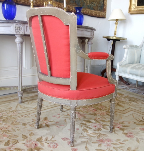 Pair of Louis XVI cabriolet armchairs attributed to Henri Jacob - 18th century