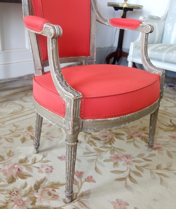 Pair of Louis XVI cabriolet armchairs attributed to Henri Jacob - 18th century