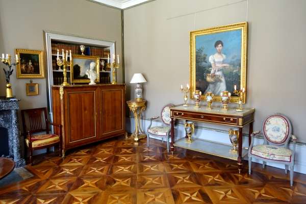 Claude Sené : paire de fauteuils cabriolet médaillon d'époque Louis XVI - estampille