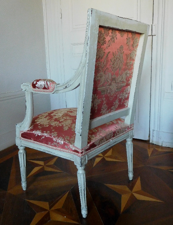 JB Boulard, menuisier du Roi : paire de fauteuils à la Reine d'époque Louis XVI, estampillés