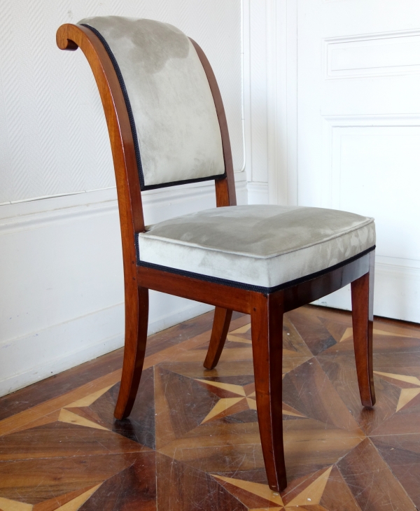 Empire mahogany armchairs set, 2 armchairs and 2 chairs, early 19th century circa 1800