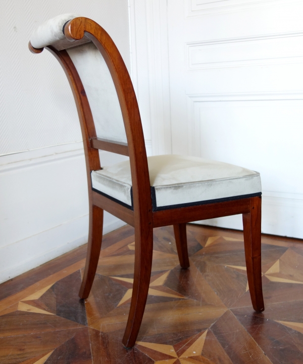 Mobilier de salon d'époque Consulat Empire en acajou - paire de fauteuils & de chaises vers 1800