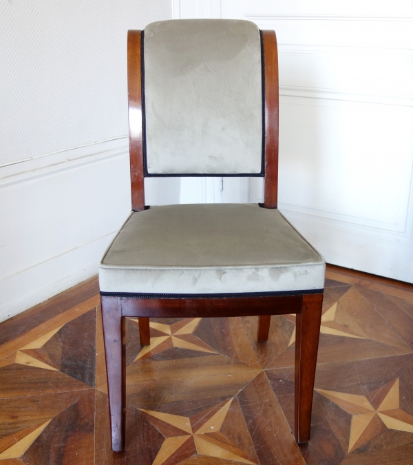 Empire mahogany armchairs set, 2 armchairs and 2 chairs, early 19th century circa 1800