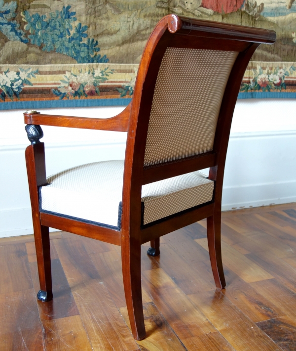 Salon d'époque Directoire Consulat en acajou  : canapé et 4 fauteuils - vers 1800