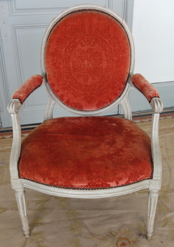 Mobilier de salon 9 pièces d'époque Louis XVI - estampille de Jacques Lechartier
