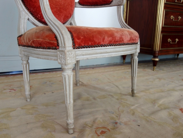 Mobilier de salon 9 pièces d'époque Louis XVI - estampille de Jacques Lechartier