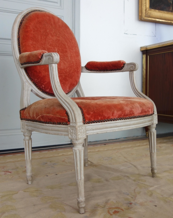 Mobilier de salon 9 pièces d'époque Louis XVI - estampille de Jacques Lechartier
