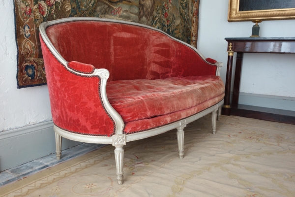 Mobilier de salon 9 pièces d'époque Louis XVI - estampille de Jacques Lechartier