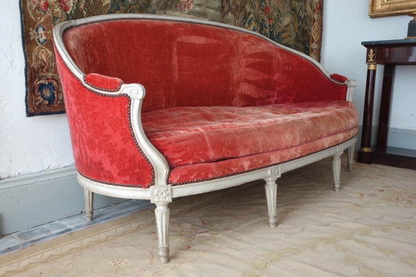 Mobilier de salon 9 pièces d'époque Louis XVI - estampille de Jacques Lechartier