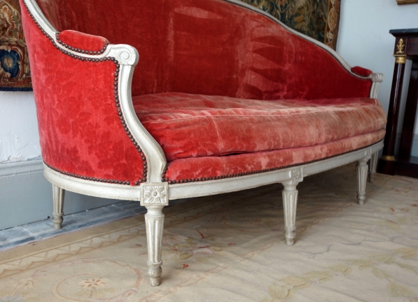 Mobilier de salon 9 pièces d'époque Louis XVI - estampille de Jacques Lechartier