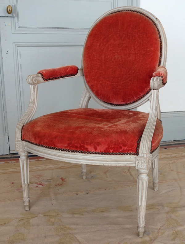 Mobilier de salon 9 pièces d'époque Louis XVI - estampille de Jacques Lechartier