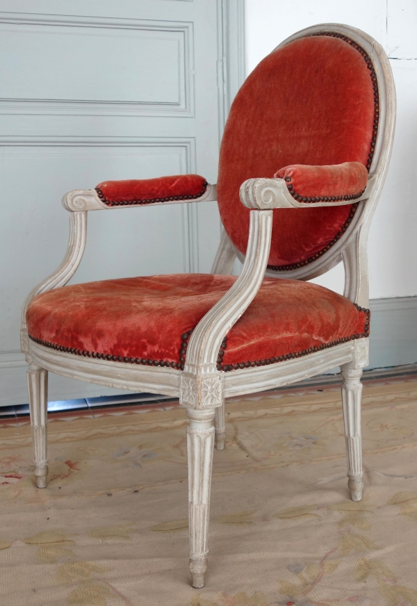 Mobilier de salon 9 pièces d'époque Louis XVI - estampille de Jacques Lechartier