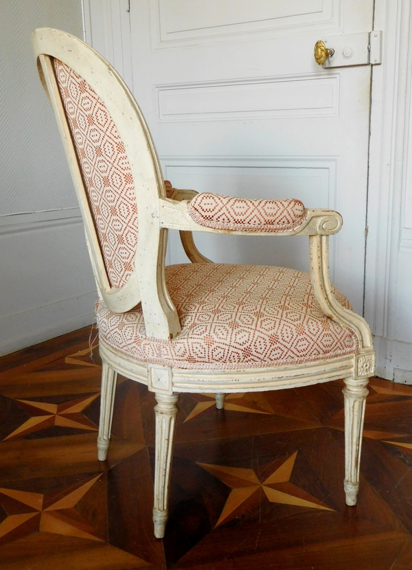 JB Lelarge : grand salon 9 pièces d'époque Louis XVI - canapé 2 bergères 6 fauteuils - estampille