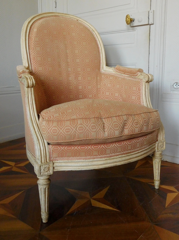 JB Lelarge : grand salon 9 pièces d'époque Louis XVI - canapé 2 bergères 6 fauteuils - estampille